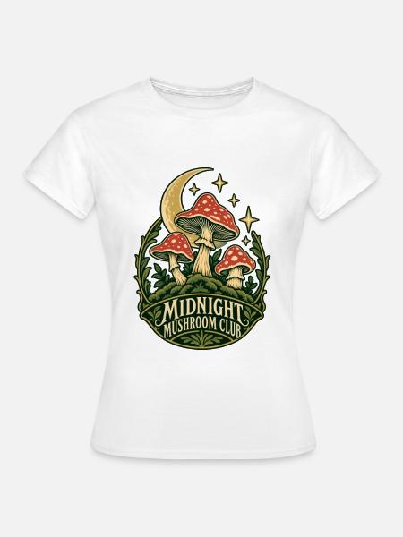 Midnight Mushroom Club - Frauen T-Shirt - Weiß