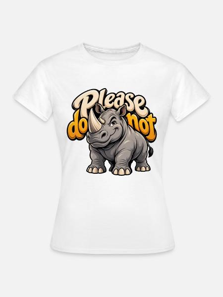 Rhino - Frauen T-Shirt - Weiß