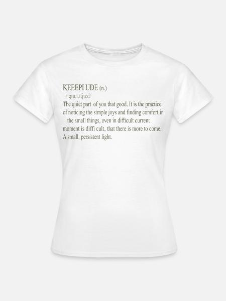 Stille Freude Typo-Definition - Frauen T-Shirt - Weiß
