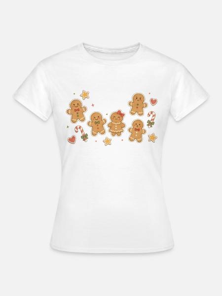 Aquarell der Lebkuchenmann-Sammlung - Frauen T-Shirt - Weiß