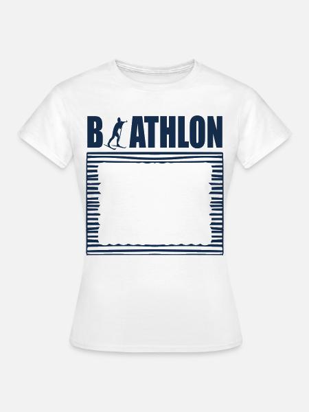 Winter Biathlon Rahmen - Frauen T-Shirt - Weiß