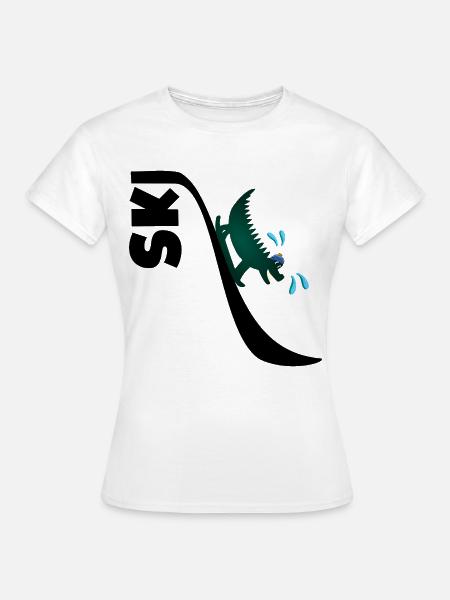 Krokodilski, Kinder-Snowboarden - Frauen T-Shirt - Weiß