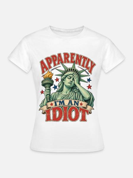 Patriotischer Sarkasmus-Freiheitsstatue Americana - Frauen T-Shirt - Weiß