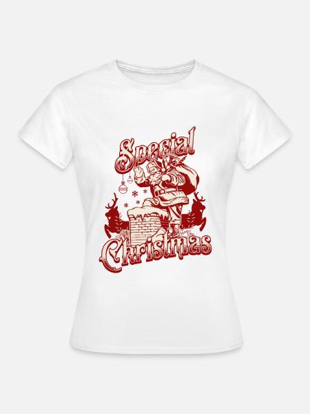 Besonderer Weihnachtsmann im Schornstein - Frauen T-Shirt - Weiß