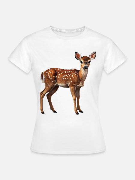 Rehkitz Rehbock - Frauen T-Shirt - Weiß