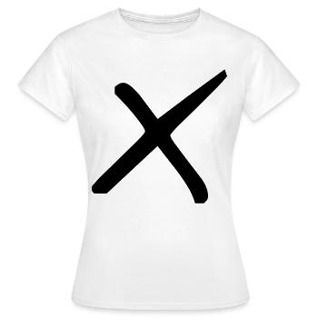 Stilvolles Kreuz - Frauen T-Shirt - Weiß - Vorne - AI Model Female 172 dark (172cm)