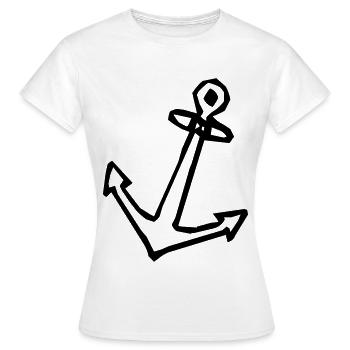 Ancre - T-shirt Femme - blanc - Devant - AI Model Female 172 dark (172cm)