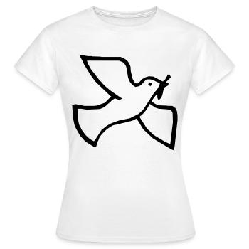 Colombe de la paix - T-shirt Femme - blanc - Devant - AI Model Female 172 dark (172cm)
