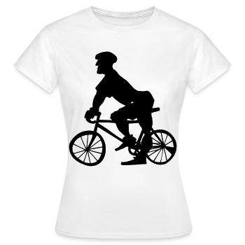 Fahrrad Polizei / Fahrrad Macho - Frauen T-Shirt - Weiß - Vorne - AI Model Female 172 dark (172cm)