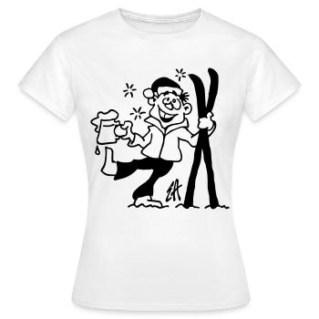 Apres-ski - T-shirt Femme - blanc - Devant - AI Model Female 172 dark (172cm)