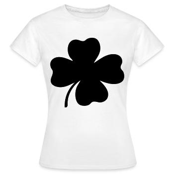 Trèfle à quatre feuilles - T-shirt Femme - blanc - Devant - AI Model Female 172 dark (172cm)