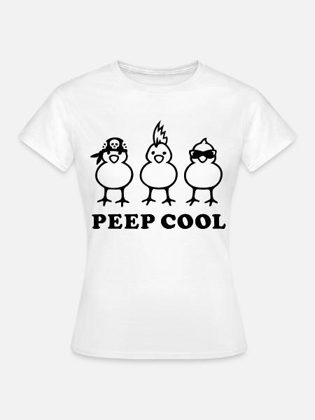Peep Cool - Frauen T-Shirt - Weiß