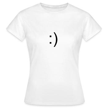 Sourire - T-shirt Femme - blanc - Devant - AI Model Female 172 dark (172cm)