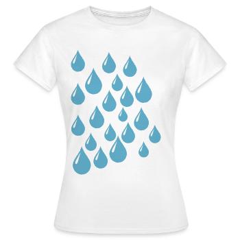Gouttes de pluie - T-shirt Femme - blanc - Devant - AI Model Female 172 dark (172cm)