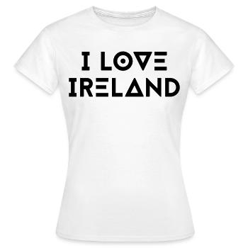J’AIME L’IRLANDE - T-shirt Femme - blanc - Devant - AI Model Female 172 dark (172cm)