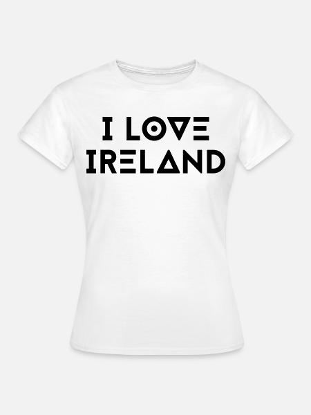I LOVE IRELAND - Frauen T-Shirt - Weiß