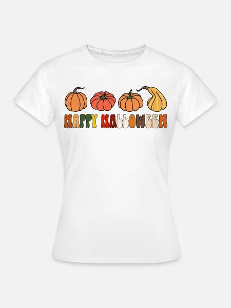 Happy Halloween - Frauen T-Shirt - Weiß