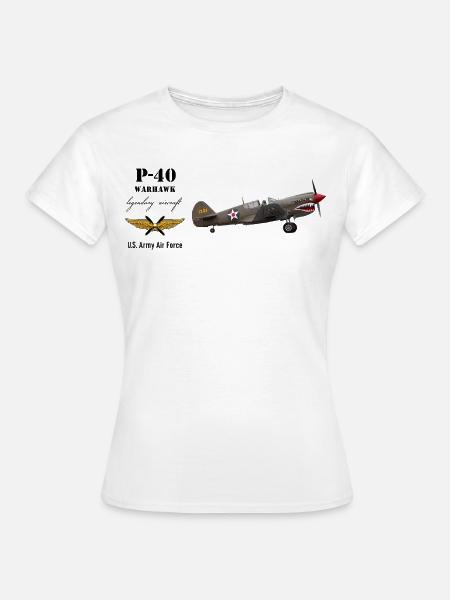 P-40 Warhawk - Frauen T-Shirt - Weiß