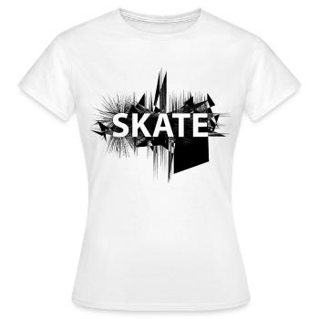 Skate Skating Skater Skateboard - T-shirt Femme - blanc - Devant - AI Model Female 172 dark (172cm)