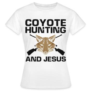 Conception de coyote pour les réacteurs de coyote - T-shirt Femme - blanc - Devant - AI Model Female 172 dark (172cm)