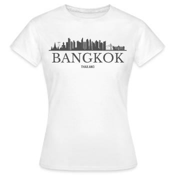Bangkok, Thaïlande, silhouette de Bangkok - T-shirt Femme - blanc - Devant - AI Model Female 172 dark (172cm)