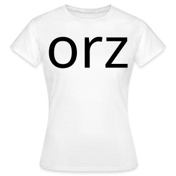 orz emoticon désespoir ASCII classique - T-shirt Femme - blanc - Devant - AI Model Female 172 dark (172cm)