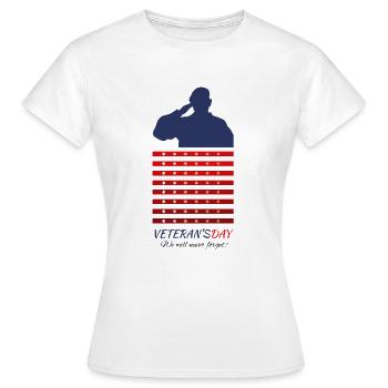 Veterans Jour Soldats Fête Fête Cadeau USA Army - T-shirt Femme - blanc - Devant - AI Model Female 172 dark (172cm)