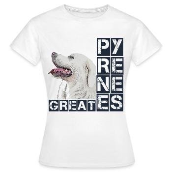 Great Pyrenees Pyrenees Pyrenees Chien chien race - T-shirt Femme - blanc - Devant - AI Model Female 172 dark (172cm)