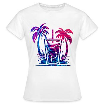 Tropical Drink - Women's T-Shirt - white - Front - AI Model Female 172 dark (172cm)