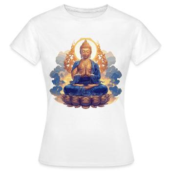 Bouddha Bouddhisme Religion Méditation spirituelle - T-shirt Femme - blanc - Devant - AI Model Female 172 dark (172cm)