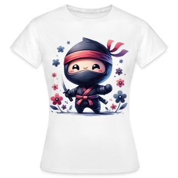 Ninja - T-shirt Femme - blanc - Devant - AI Model Female 172 dark (172cm)