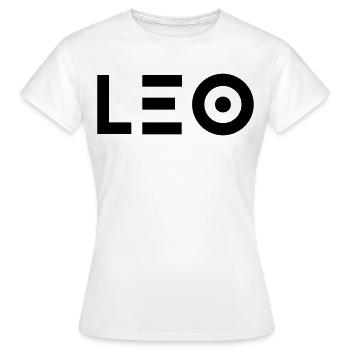 Prénom Leo - T-shirt Femme - blanc - Devant - AI Model Female 172 dark (172cm)