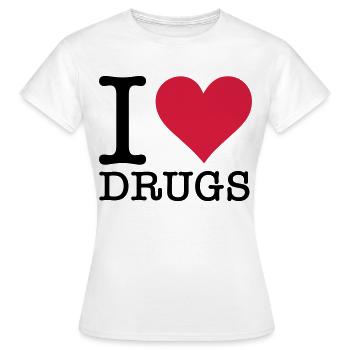 I love médicaments! - T-shirt Femme - blanc - Devant - AI Model Female 172 dark (172cm)