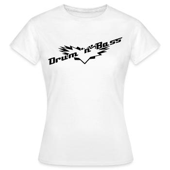 Drum 'n' Bass - T-shirt Femme - blanc - Devant - AI Model Female 172 dark (172cm)