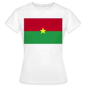 Drapeau du Burkina Faso - T-shirt Femme - blanc - Devant - AI Model Female 172 dark (172cm)