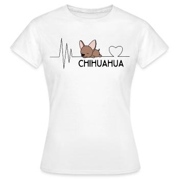 Chihuahua - T-shirt Femme - blanc - Devant - AI Model Female 172 dark (172cm)