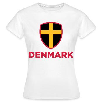 Drapeau national du Danemark - T-shirt Femme - blanc - Devant - AI Model Female 172 dark (172cm)