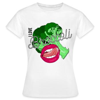 J'adore le brocoli - T-shirt Femme - blanc - Devant - AI Model Female 172 dark (172cm)