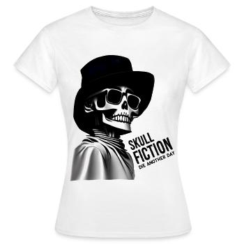 Skull Fiction Skull Skull Gift - T-shirt Femme - blanc - Devant - AI Model Female 172 dark (172cm)