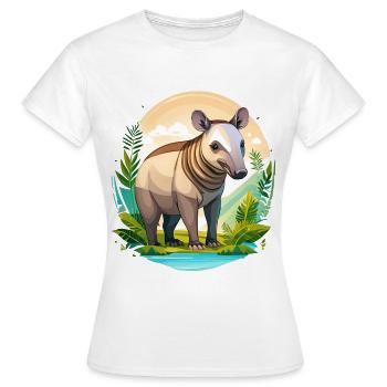 Tapir - T-shirt Femme - blanc - Devant - AI Model Female 172 dark (172cm)