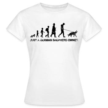 Nur ein Schäferhund Besitzer - Frauen T-Shirt - Weiß - Vorne - AI Model Female 172 dark (172cm)