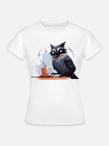 Der Koffein-Eindringling - Frauen T-Shirt - Weiß