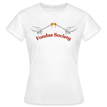 Fondue Society - Women's T-Shirt - white - Front - AI Model Female 172 dark (172cm)