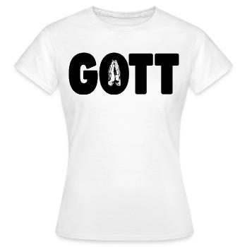 God - Prayer - Praying Hands - Women's T-Shirt - white - Front - AI Model Female 172 dark (172cm)