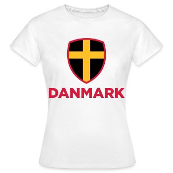Drapeau national du Danemark - T-shirt Femme - blanc - Devant - AI Model Female 172 dark (172cm)
