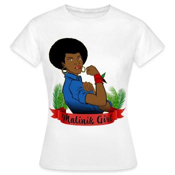 Martiniquaise Forte Matinik Mädchen Martinique - Frauen T-Shirt - Weiß - Vorne - AI Model Female 172 dark (172cm)