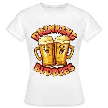 Copains buveurs de bière Partnerlook Chopes à bière drôles - T-shirt Femme - blanc - Devant - AI Model Female 172 dark (172cm)