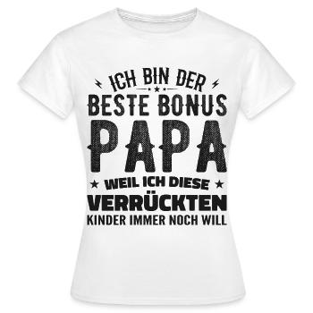 Bonus papa Beau-père Cadeau papa bonus papa - T-shirt Femme - blanc - Devant - AI Model Female 172 dark (172cm)