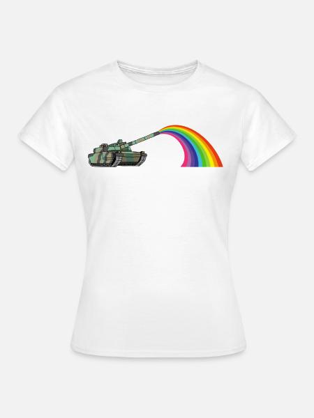 Regenbogenpanzer - Frauen T-Shirt - Weiß