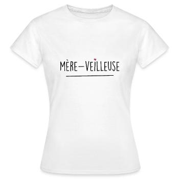 mère veilleuse - T-shirt Femme - blanc - Devant - AI Model Female 172 dark (172cm)